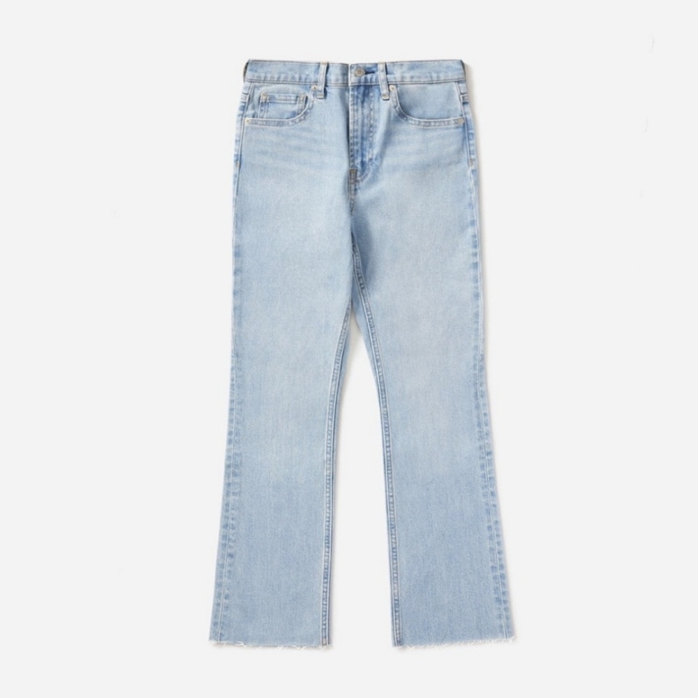 Everlane Kick Crop Denim Jeans Light Blue Wash 27